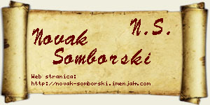 Novak Somborski vizit kartica